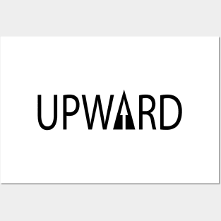 Upward typographic logo design Posters and Art